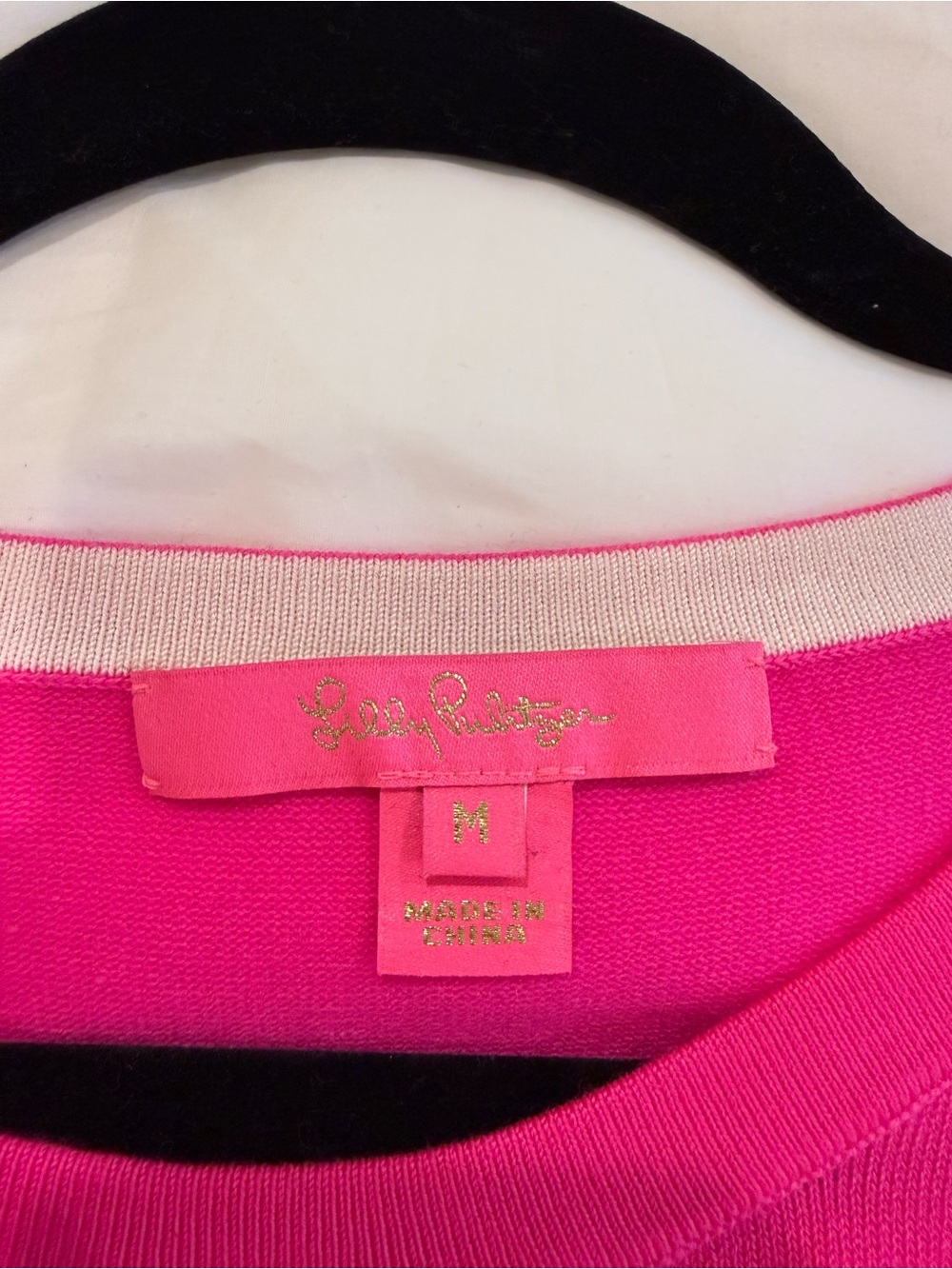 Women’s Bright Pink Bell-Sleeve Knit Top with Button Shoulder - Picture 3 of 3